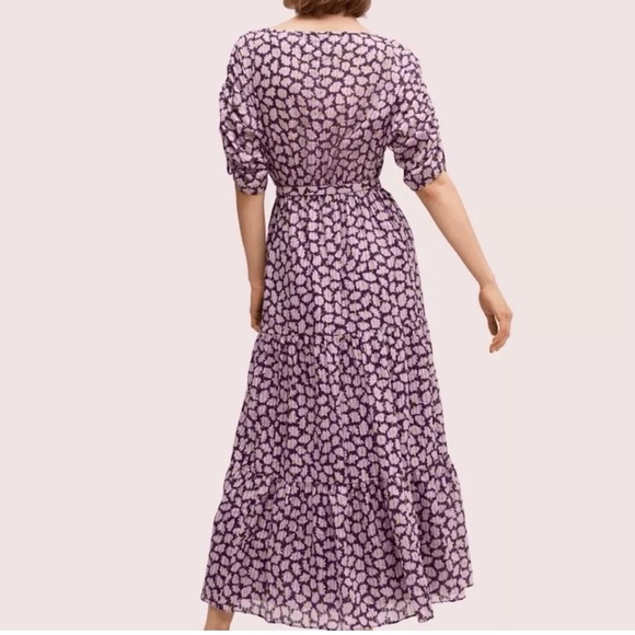 Purple Midi Sundress with Dolman Sleeves for Wedding Guest - Picture 3 of 8